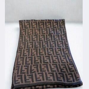 Fendi Black and Brown Scarf